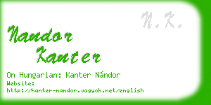 nandor kanter business card